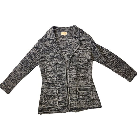 Vintage 70s Handfull Fashioned Hand Loomed Knit Acrylic Open Cardigan Sweater - Picture 1 of 9